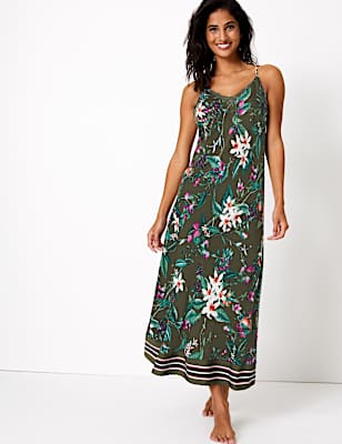 Satin Floral Print Nightdress