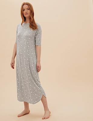 Star Print Long Nightdress