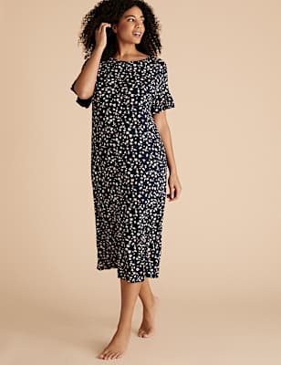 Floral Print Long Nightdress