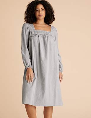 Pure Cotton Dobby Nightdress