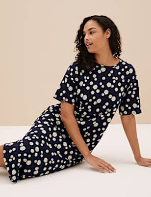 IBO Cotton Daisy AOP Long Nightdress