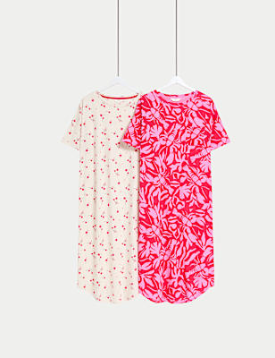 2 PACK NIGHTDRESS PRINTED