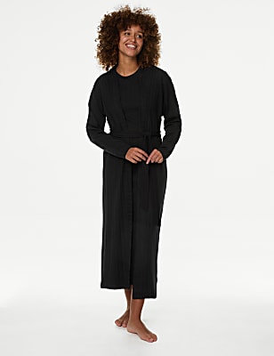 2pc Ribbed Nightdress & Cardigan Set