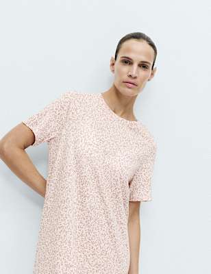 Cotton Modal Printed Long Nightdress