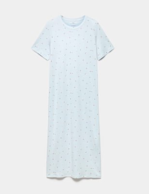 Cotton Modal Printed Long Nightdress