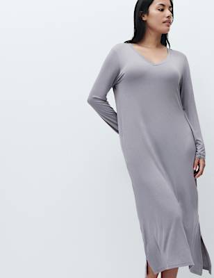 Lace Detail Long Sleeve Nightdress