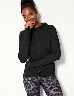 Brushed Hooded Long Sleeve Jacket