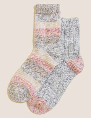 2pk Thermal Ankle High Socks
