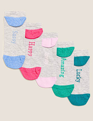 5pk Cotton Rich Seamless Toes Trainer Liners&trade;