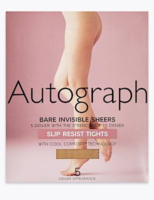 5 Denier Bare Invisible Slip Resist Tights