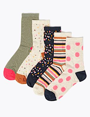 5 Pack Sumptuously Soft™ Ankle High Socks