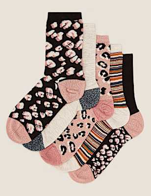 5pk Seamless Ankle High Socks