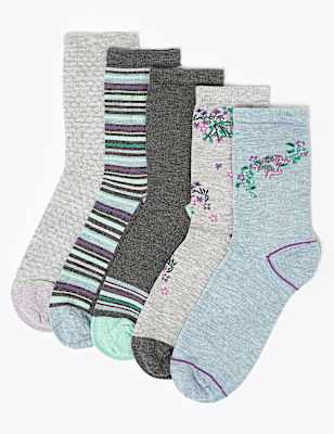 5 Pack Sumptuously Soft™ Ankle High Socks