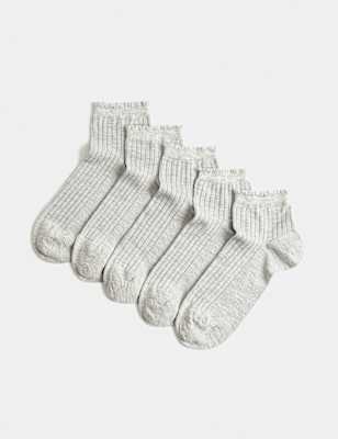 5pk Seamless Toes Anklets