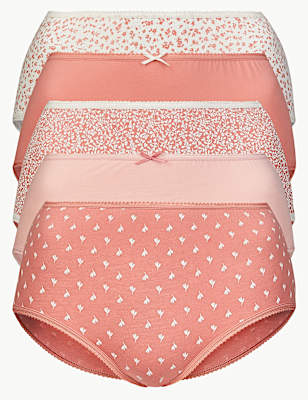5 Pack Pure Cotton Midi Knickers