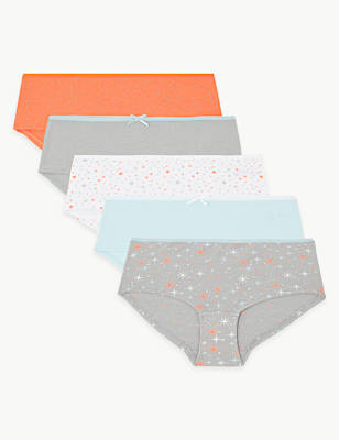 5 Pack Cotton Rich Low Rise Shorts