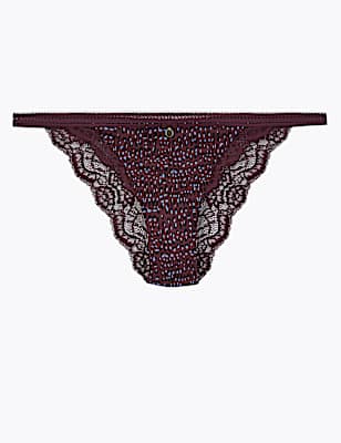 Cotton & Lace Tanga Brazilian Knickers