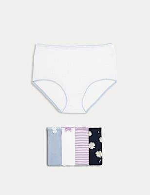 Pack of 5 Monotone Lace Trim Knickers
