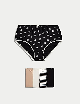 Pack 5 Cotton Mix Knickers