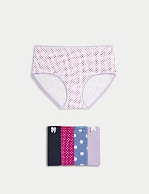 Pack 5 Cotton Mix Knickers