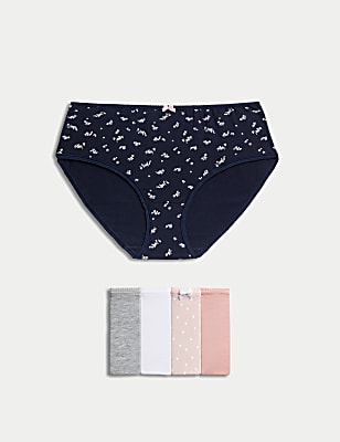 Pack 5 Cotton Mix Knickers