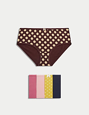 Pack 5 Cotton Mix Knickers