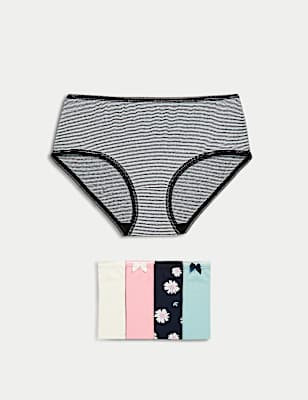 Pack 5 Cotton Mix Knickers