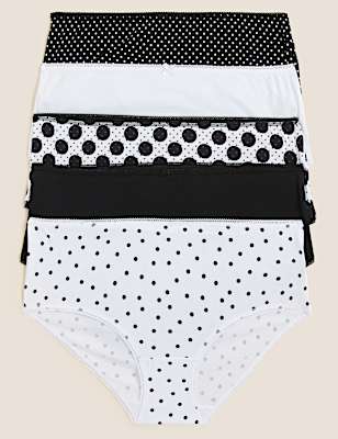 Pack 5 Cotton Mix Knickers