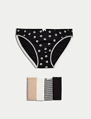 Pack 5 Cotton Mix Knickers