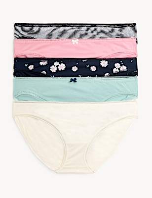 Pack 5 Cotton Mix Knickers
