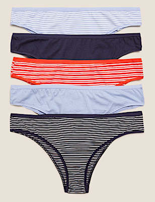 5pk Cotton Modal Brazilian Knickers