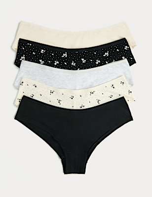 5 Pack Cotton Modal Hipster Knickers