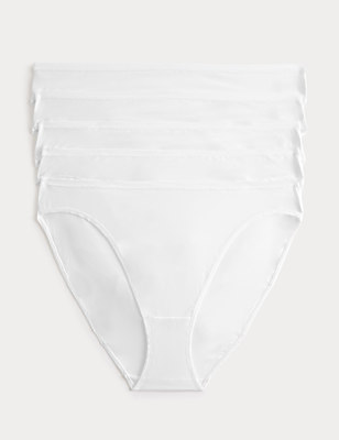 5pk Microfibre High Leg Knickers