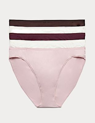 5pk Microfibre High Leg Knickers