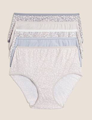 5pk No VPL Animal Print Midi Knickers