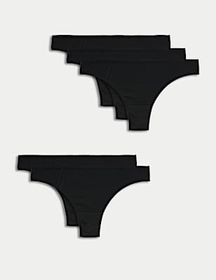 5pk Microfibre Low Rise Thongs