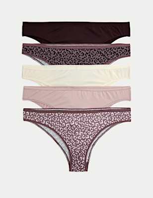 5pk Microfibre Brazilian Knickers