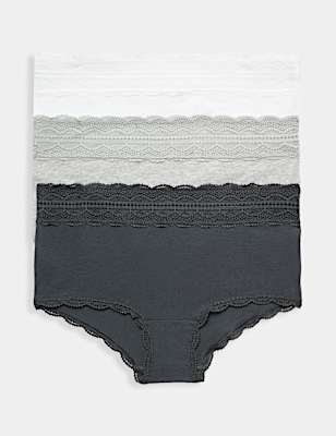 3pk Cotton Rich High Rise Shorts