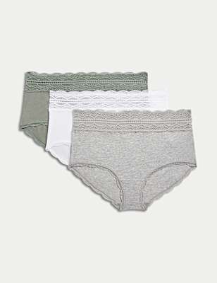 3pk Cotton Rich High Rise Shorts