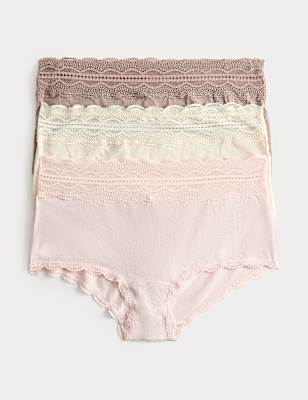 3pk Cotton Rich High Rise Shorts