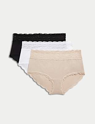 3pk Cotton Rich High Rise Shorts