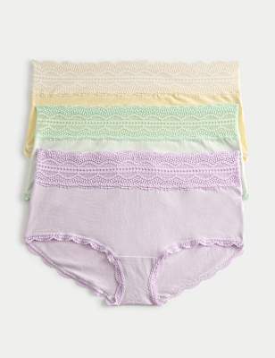 3pk Cotton Rich High Rise Shorts