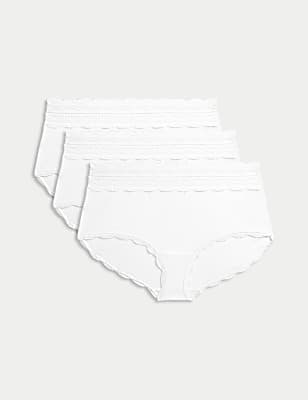 3pk Cotton Rich High Rise Shorts