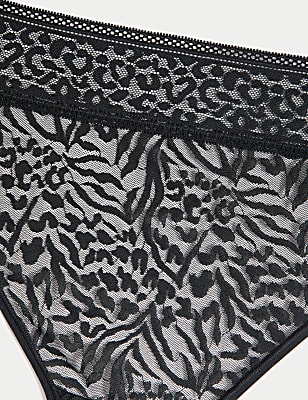All Over Lace High Leg Knickers