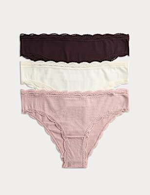 3pk Cotton Rich Brazilian Knickers