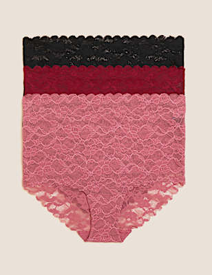 3pk Freecut Lace Full Briefs