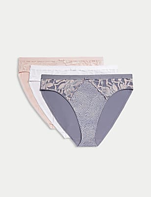 3pk Wildblooms High Leg Knickers