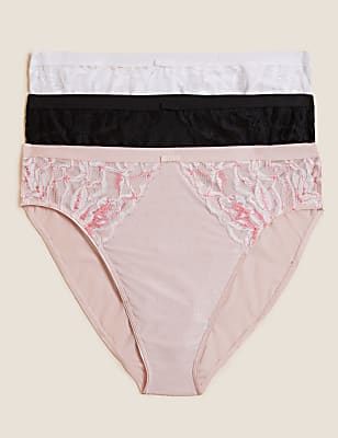3pk Wildblooms High Leg Knickers
