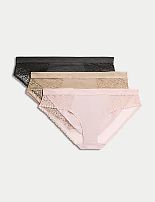 3pk Cotton with Cool Comfort&trade; Bikini Knickers