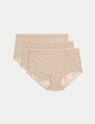 3pk Flexifit™ Lace High Rise Shorts